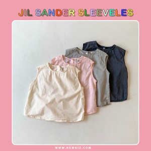 Áo sơ mi đính nút sau Jil Sander Sleeveles AK20 (튜질샌더 나시)